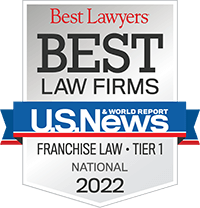 2022 Best Lawyers | Best Law Firms | U.S. News & World Report | Franchise Law Tier 1 National Badge