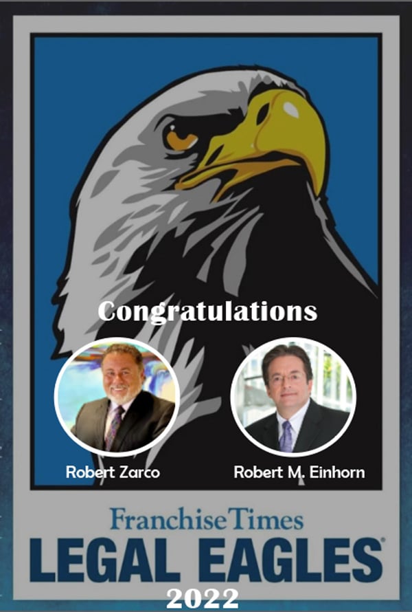 Zarco and Einhorn Awarded 2022 Legal Eagles by Franchise Times Image