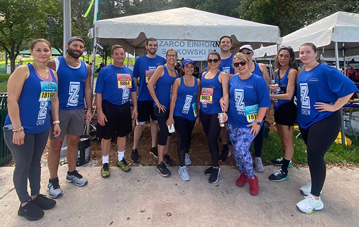 Group photo at Corporate Run Community Event