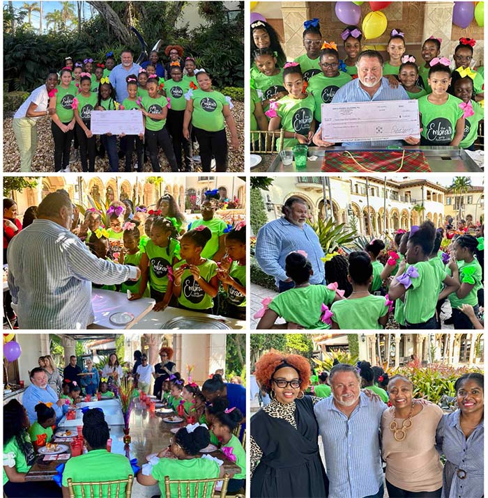 The Embrace Girls Foundation, Inc. was once again hosted for a holiday lunch at the home of Robert Zarco