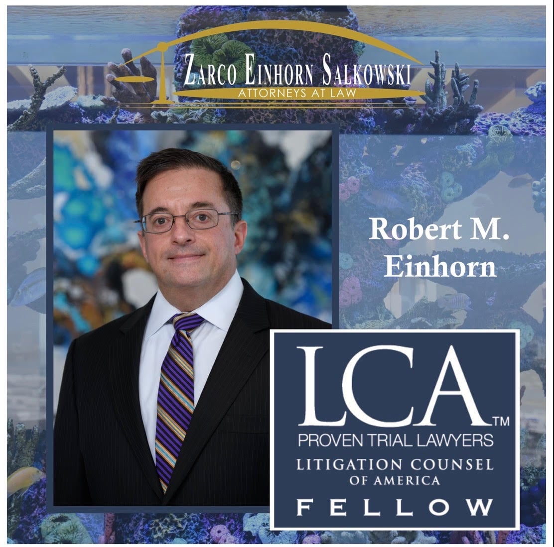 Partner Robert M. Einhorn Selected as Fellow of the Litigation Counsel of America (LCA)
